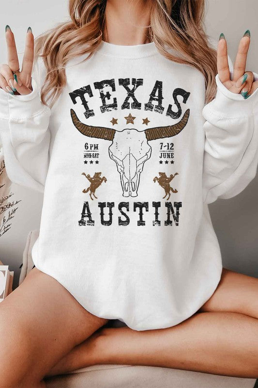 TEXAS AUSTIN WESTERN GRAPHIC SWEATSHIRT