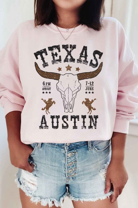 TEXAS AUSTIN WESTERN GRAPHIC SWEATSHIRT